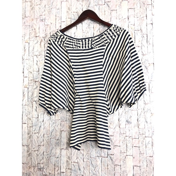 Anthropologie Etta Twa Dolman Stripe Top - Picture 2 of 3